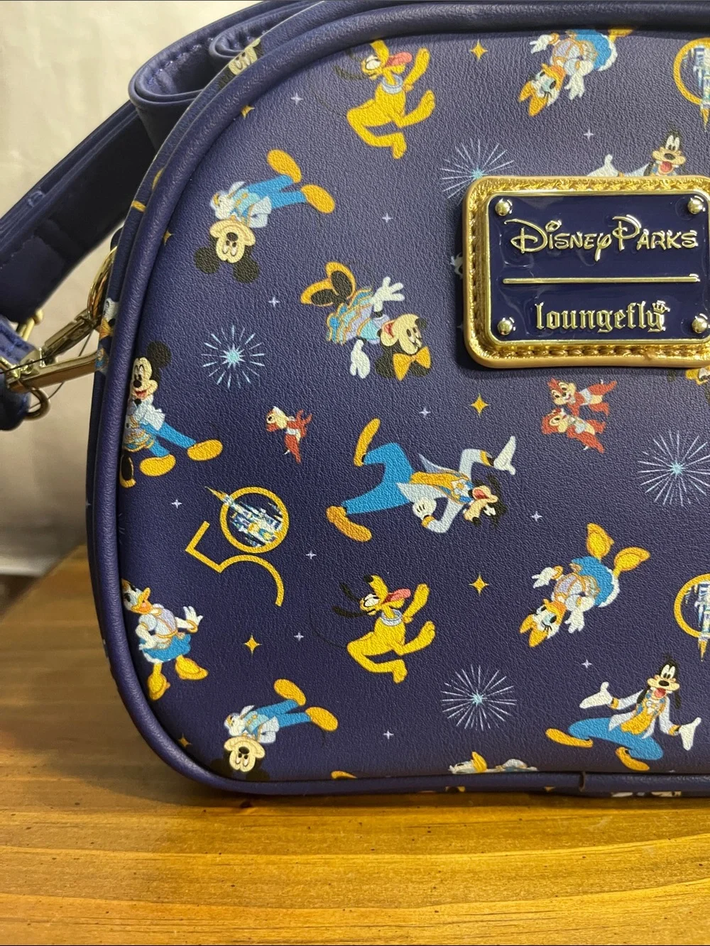 Disney Parks Loungefly 50th Anniversary Edition Crossbody Pin Bag BNWT